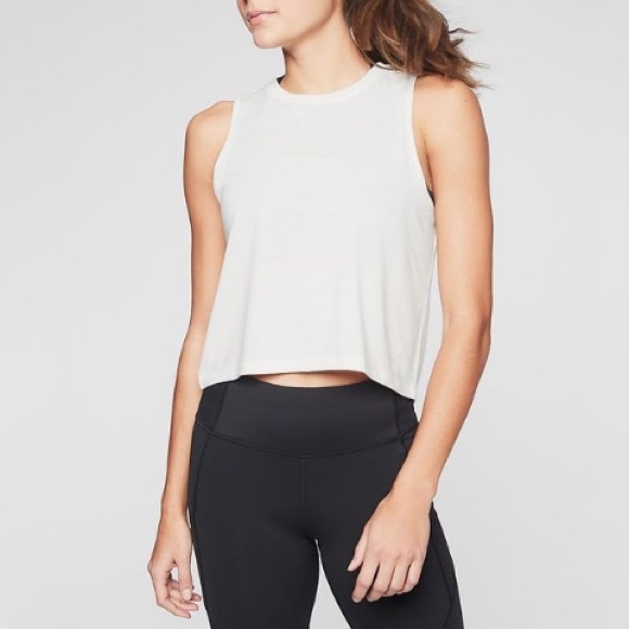 Athleta Tops - EUC White Athleta Crop Tank
